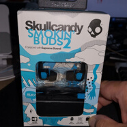 SKullcandy骷髏頭有線(xiàn)耳機煙斗入耳式重低音耳機塞線(xiàn)控帶麥Smokin Buds 2 藍色Smokin Buds 2