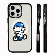 CASETIFY滑板小狗聯(lián)名CASETIFY磁吸iPhone手機殼蘋(píng)果16磁吸亞克力透明硬殼 黑邊-4 iPhone 17Pro Max