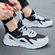 喬丹男鞋輕便軟底休閑鞋子男青少年學(xué)生運動(dòng)鞋春秋舒適加厚密網(wǎng)跑步鞋 喬丹白/黑色0273(網(wǎng)面) 44