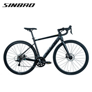 SINBAO BIKESINBAO/信寶FL200公路自行車機械碟剎16速鋁合金綜合耐力型車架 黑武士 M(165-175mm)