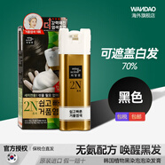 愛茉莉（Amore）愛茉莉染發(fā)劑泡沫韓國植物黑染泡泡染發(fā)膏遮白發(fā)無刺激 2N 黑色（1盒）