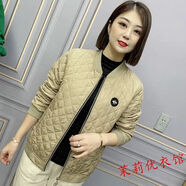 索宛亦秋冬季輕薄短款棉衣女新款棉服女裝時(shí)尚棒球服外套小棉襖 豆沙色 3XL 【建議120-135斤】