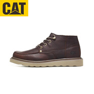 卡特（CAT）男鞋中幫新款真皮馬丁靴時(shí)尚休閑鞋復古工裝鞋P723603 深咖色 皮鞋碼 39