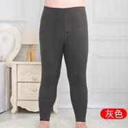 雅鹿男士高腰德絨保暖褲加肥加大碼中老年加厚秋褲春秋冬防寒打底寬松 灰色 2XL