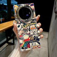 Yswen適用vivoXFold3折疊屏手機殼鏡頭全包邊防摔保護套藍光卡通硅膠超薄個(gè)性創(chuàng  )意男女新款涂鴉潮牌外殼 【小超人】藍光硅膠 vivo X Fold3 Pro 折疊屏