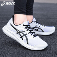 asics亞瑟士男鞋秋季輕便慢跑鞋愛世克斯緩沖減震運動鞋子男士跑步鞋 白色/黑色 44