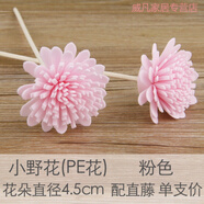 施恩德 無火香薰精油配件印尼藤條補(bǔ)充液通草干花家居香氛熏香薰瓶揮發(fā) 小野花(PE花)粉色（一支）