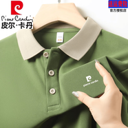 皮爾卡丹（pierre cardin）品牌短袖t恤男2025夏季新款翻領(lǐng)保羅體恤刺繡高端商務(wù)男士polo.衫 品牌皮標(biāo)綠色【透氣速干排汗 】 薄款 XL 175碼【130-155斤】