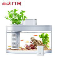 畫(huà)法幾何智能生態(tài)小型魚(yú)缸水族箱C180米家APP可控帶wifi喂食器38cm長(zhǎng)