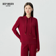 深呼吸DEEP BREATH女裝簡(jiǎn)約百搭連帽套頭衛衣針織衫上衣女A300858 安可拉紅 【1-4碼預售12.11發(fā)】 L (4)