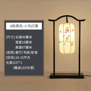 中式復古落地燈客廳立式現代臥室臺燈中國風(fēng)茶幾玄關(guān)書(shū)房落地燈 配12瓦三色光源 A款-小鳥(niǎo)燈罩臺燈