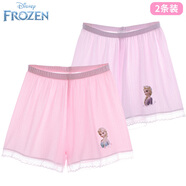 迪士尼艾莎女童安全褲防走光兒童寶寶平角褲打底短褲 粉+紫 150