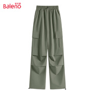 班尼路（Baleno）工裝直筒褲2025年春秋季新款時(shí)尚潮流高腰顯瘦藏肉寬松舒適休閑褲
