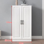 徠小象 歐式鞋柜現代家用門(mén)口入戶(hù)玄關(guān)大容量實(shí)木架櫥收納輕奢 歐式120*60兩門(mén)六層暖白色