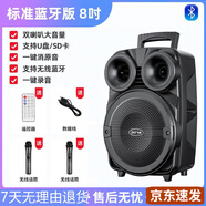 先科（SAST）廣場(chǎng)舞音響專(zhuān)業(yè)戶(hù)外k歌音箱帶話(huà)筒家用拉桿藍(lán)牙手拉麥克風(fēng) 8吋+雙話(huà)筒
