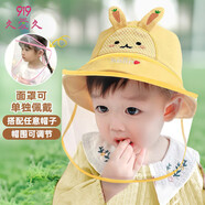 9i9嬰兒帽子漁夫帽寶寶盆帽遮陽(yáng)帽防護(hù)防飛沫面罩可拆卸防風(fēng)A387