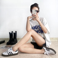 阿迪達(dá)斯 （adidas）三葉草Samba OG德訓(xùn)男女夏季低幫輕便休閑鞋B75806 厚底款白色AQ1134 (正品) 35.5