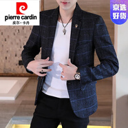 皮爾卡丹（pierre cardin）新品秋冬小西裝男韓版潮流修身春秋季新款單西服男裝上衣帥氣休閑 603-藏青色 XL