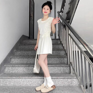 芭芙達妮夏裝搭配套裝女小個(gè)子韓系穿搭連衣裙女2025新款顯瘦法式感一整套 奶白色上衣+百褶裙【套裝】 M 45/55kg