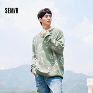森馬（Semir）森馬針織衫男春時(shí)尚簡(jiǎn)約毛衫韓系簡(jiǎn)約休閑打底毛衣 D款-綠白色調(diào)00341 L