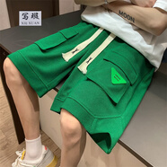 寫璇8XL大碼300斤短褲男胖子加肥加大工裝寬松短褲ins潮流百搭五分褲 綠色  8XL 270-300斤【建議】