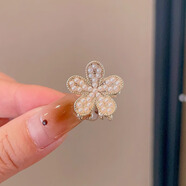 玖維婭珍珠抓夾半扎發(fā)夾女小號前額碎發(fā)劉海夾子頭飾新款側邊夾發(fā)卡 JYFJ104花朵珍珠
