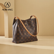 奧康（Aokang）包包女包托特單肩包經(jīng)典復古斜挎包手提包生日禮物送女友送老婆 BG703311-咖色