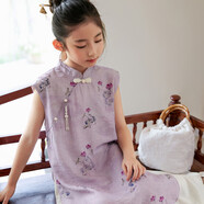 LUSON陳大豬女童國風(fēng)連衣裙夏季2025新款新中式兒童旗袍裙女孩漢服裙子