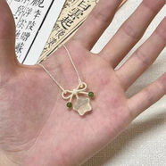 蔓笙星星蝴蝶結編織項鏈女小眾設計學(xué)生鎖骨鏈情人節生日禮物送女友 項鏈