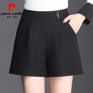 皮爾卡丹（pierre cardin）西裝短褲女秋冬寬松高腰2025新款顯瘦韓版打底外穿中年靴褲 黑色 5XL 150-160斤
