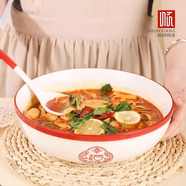 順祥餐具套裝家用陶瓷碗面湯碗創(chuàng)意中式釉下彩高溫喬遷新婚喜慶吃飯碗 10英寸酸菜魚湯盤單個