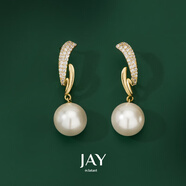 Jay時(shí)尚仿珍珠耳環(huán)女耳墜耳飾耳夾女無(wú)耳洞送女生七夕情人節禮物老婆 耳夾款