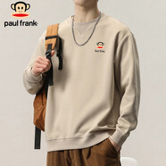 大嘴猴（paul frank）衛(wèi)衣男士外套春季款美式潮流寬松長(zhǎng)袖T恤男休閑上衣 駝色 XL 