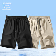 JEANSWEST LIFE真維斯冰絲短褲男夏季薄款休閑速干透氣跑步五分褲寬松運(yùn)動(dòng)褲子男
