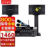松川國(guó)際 sp9家庭10吋KTV音響套裝全套家用會(huì)議卡包音響電視卡拉OK音箱套 （6.5吋版本+無(wú)線話筒）