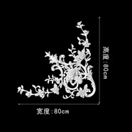 鑫龍島PU線條法式彎角花天花吊頂裝飾背景墻貼花仿石膏線條邊 SH3542吊頂角花H款 邊長(zhǎng)80cm 1mm