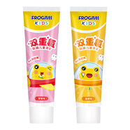 青蛙兒童牙膏2-12歲寶寶適用含氟防蛀口腔護(hù)理牙膏 草莓+香橙共120g