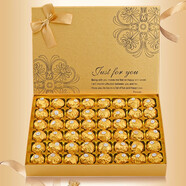 費列羅（Ferrero Rocher）費列羅巧克力禮盒裝教師節(jié)禮物送老師伴手禮糖果休閑零食生日禮物 48粒費列羅金色禮盒裝禮盒裝600g