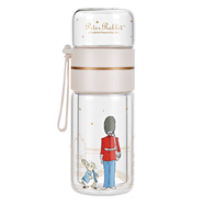 比得兔英國比得兔（Peter Rabbit）茶水分離玻璃杯帶提繩女學(xué)生泡茶水杯 英倫