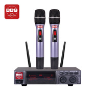 BBS F-80D無(wú)線(xiàn)話(huà)筒專(zhuān)業(yè)演出麥克風(fēng)舞臺主持KTV家庭卡拉OK家用K歌 紫色手持