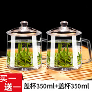 青蘋果青蘋果無鉛加厚耐熱玻璃杯泡茶水杯家用辦公男女士泡茶大容量杯子 【新款】觀念杯-3502