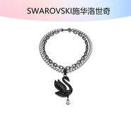 施華洛世奇（SWAROVSKI）女款項(xiàng)鏈?zhǔn)┤A洛世奇天鵝系列經(jīng)典天鵝形黑色吊墜5688747