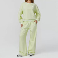 ALO YOGA歐美秋季運動(dòng)套裝女2025新款戶(hù)外訓練休閑防風(fēng)衛衣衛褲兩件套 檸綠色衛衣+衛褲 S