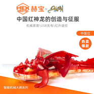 赫寶機器蟲(chóng)仿生蜘蛛昆蟲(chóng)蝎子火螞蟻恐龍壁虎圣甲蟲(chóng)遙控電動(dòng)寵物玩具男 遙控中國龍【紅色】龍吟led火光 官方標配（新老包裝隨機發(fā)）