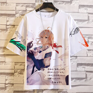 洛必達(dá)紫羅蘭花園衣服男女新款夏季二次元?jiǎng)勇苓呣睜柪蛱囟绦鋞恤 (圖6) XS