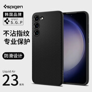 spigen適用三星S24 Ultra手機(jī)殼新款s23全包防摔保護(hù)套s22+男士硅膠軟外殼高級感plus商務(wù)純色氣囊殼防滑 三星Galaxy S23經(jīng)典黑