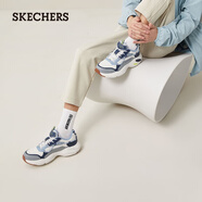 斯凱奇（Skechers）老爹鞋男士運(yùn)動(dòng)休閑鞋拼接撞色設(shè)計(jì)復(fù)古時(shí)尚潮流柔軟舒適帥氣男鞋 男款/海軍藍(lán)色/灰色/237430-NVGY 39