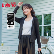 班尼路仿羊絨連帽修身開(kāi)衫衛衣短款外套女秋冬女裝新款簡(jiǎn)約百搭運動(dòng)上衣 黑#純色 L 【不易變形】