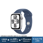Apple/蘋(píng)果 Watch SE 智能手表GPS款44毫米銀色鋁金屬表殼丹寧色運動(dòng)型表帶M/L MXFC3CH/B