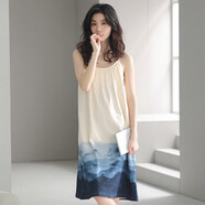 俞兆林睡裙女短袖純棉薄款簡(jiǎn)約寬松圓領(lǐng)睡衣女士連衣裙家居服吊帶